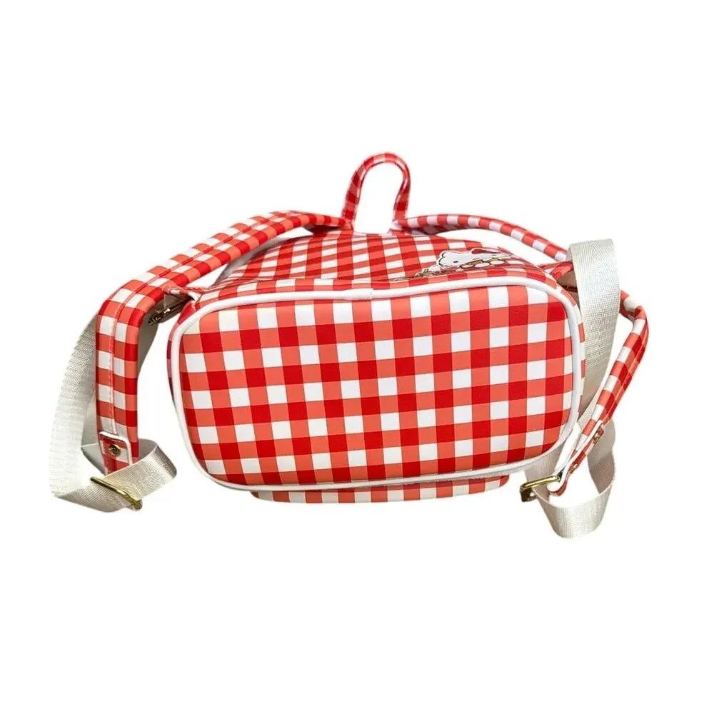 Loungefly Sanrio Hello Kitty Gingham Cosplay Mini Backpack Plush Red Checkered